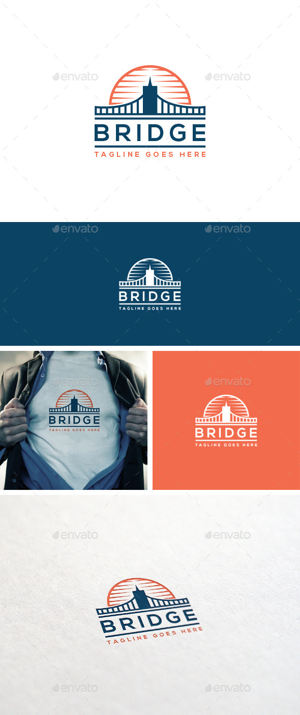 GraphicRiver Bridge Logo Template 10943610 GraphicRiver Bridge Logo Template 10943610