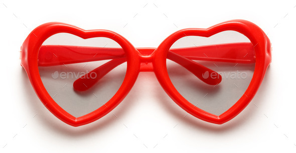 Red heart shaped sunglasses (Misc) Photo Download