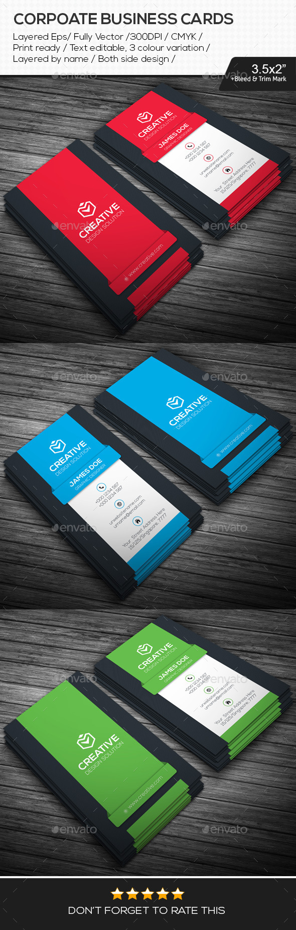 GraphicRiver Simple Corporate Business Cards 10945405 GraphicRiver Simple Corporate Business Cards 10945405