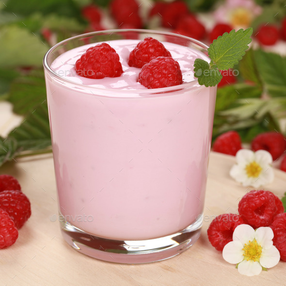 Yogurt with Raspberries (Misc) Photo Download