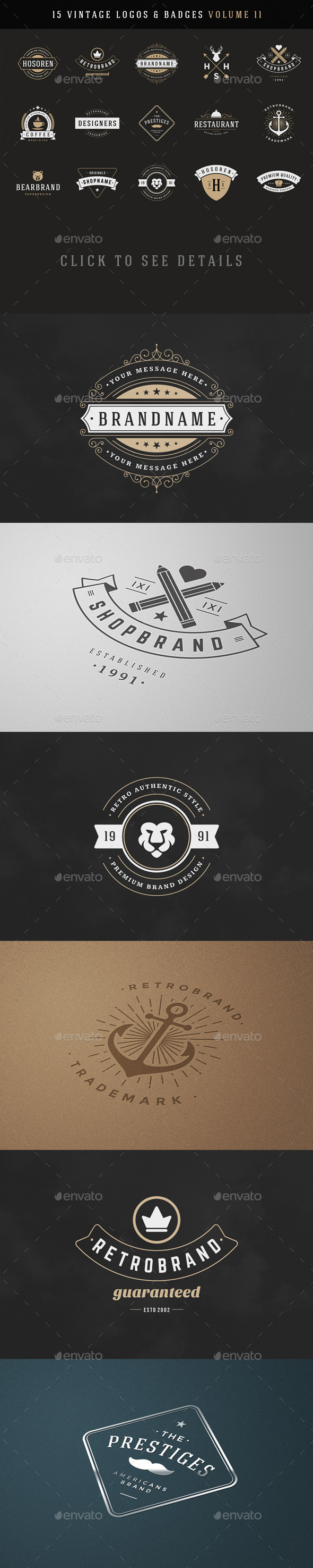 GraphicRiver 15 Retro Vintage Logotypes or Badges 10945553 GraphicRiver 15 Retro Vintage Logotypes or Badges 10945553