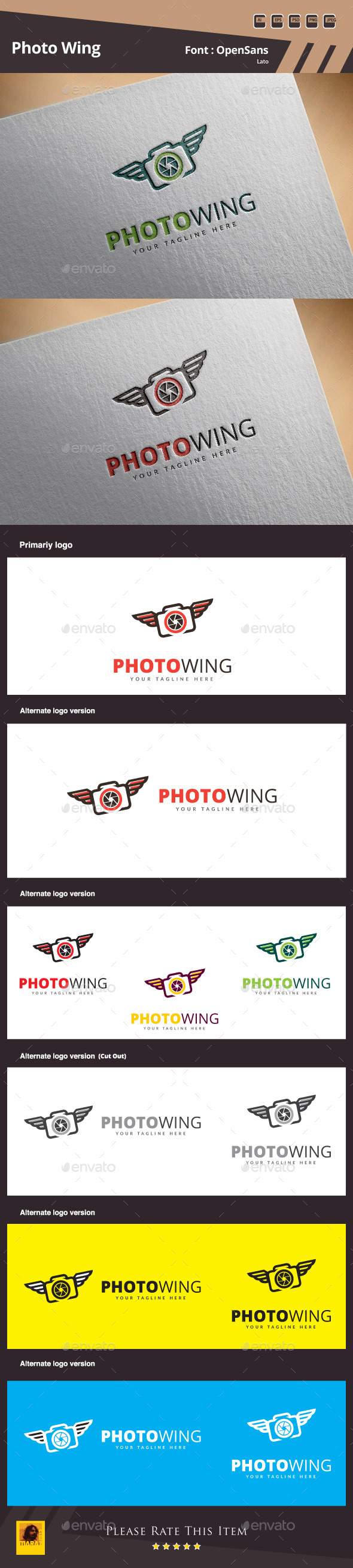 GraphicRiver Photo Wing Logo Template 10945765 GraphicRiver Photo Wing Logo Template 10945765