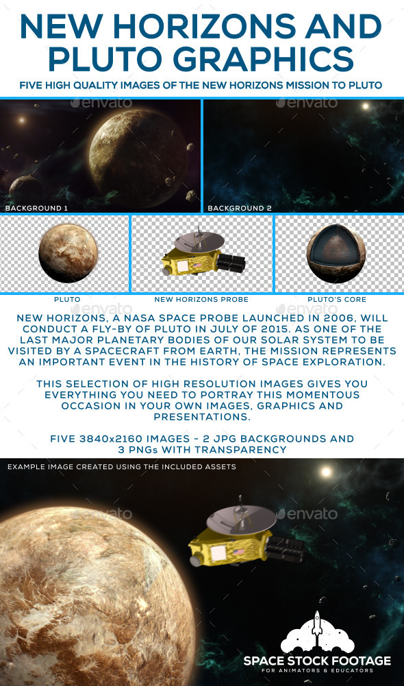 GraphicRiver New Horizons and Pluto Graphics 10946541 GraphicRiver New Horizons and Pluto Graphics 10946541