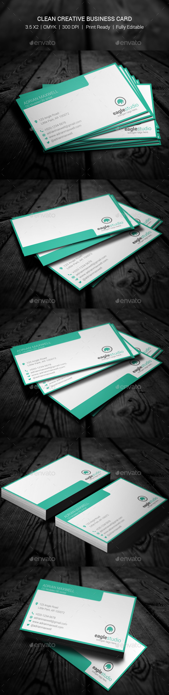 GraphicRiver Clean Creative Business Card 10907908 GraphicRiver Clean Creative Business Card 10907908