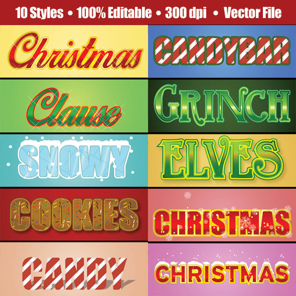 3D Christmast Glamour Text/Graphic Style