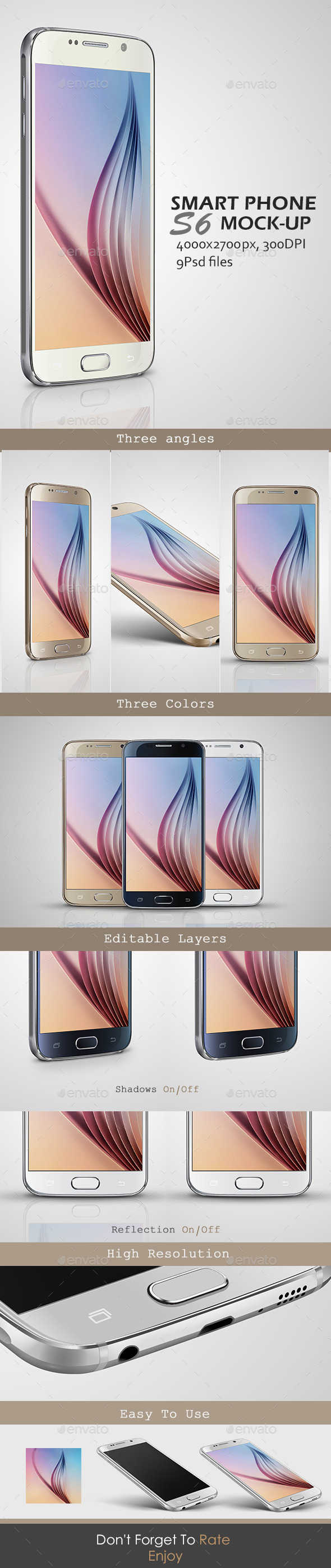 GraphicRiver Smartphone s6 Mock-up 10869371 GraphicRiver Smartphone s6 Mock-up 10869371