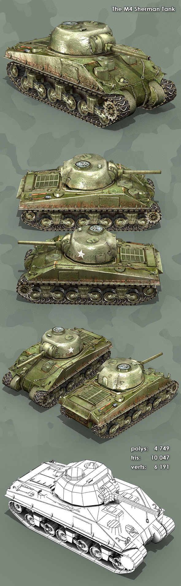 3DOcean M4 Sherman Tank 10949483 3DOcean M4 Sherman Tank 10949483