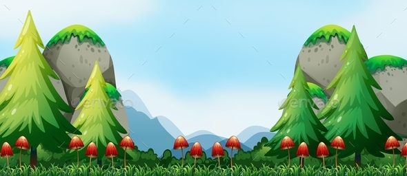 GraphicRiver Mushroom and Field 10950122 GraphicRiver Mushroom and Field 10950122