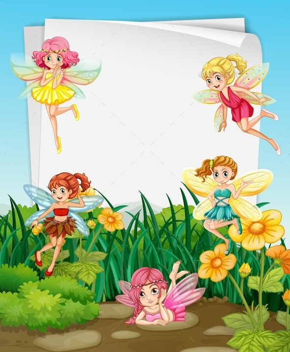 GraphicRiver Fairies and Sign 10950314 GraphicRiver Fairies and Sign 10950314