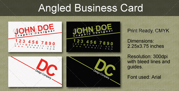 Angled Business Card Angled Business Card