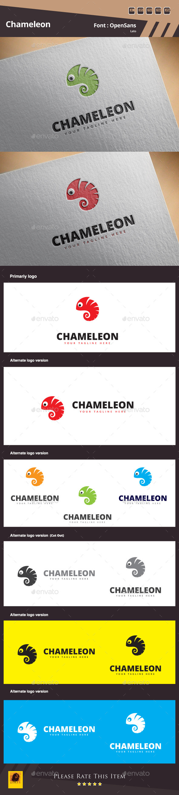 GraphicRiver Chameleon Logo Template 10952987 GraphicRiver Chameleon Logo Template 10952987