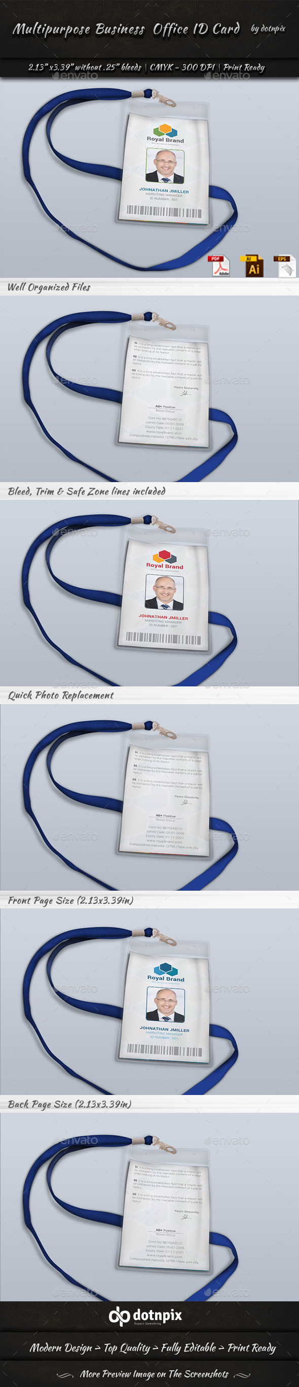 GraphicRiver Multipurpose Business Office ID Card 10953067 GraphicRiver Multipurpose Business Office ID Card 10953067
