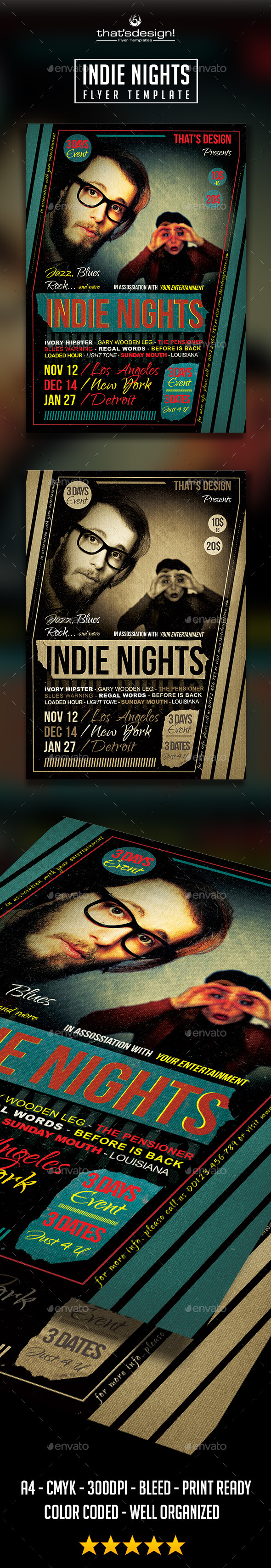GraphicRiver Indie Nights Flyer Poster Template 10953473 GraphicRiver Indie Nights Flyer Poster Template 10953473