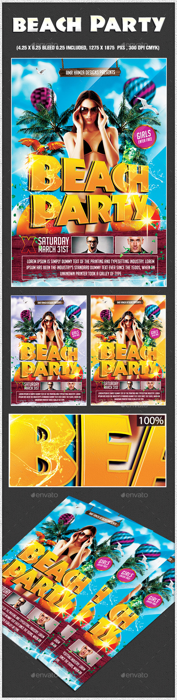 GraphicRiver Beach Party 10954451 GraphicRiver Beach Party 10954451