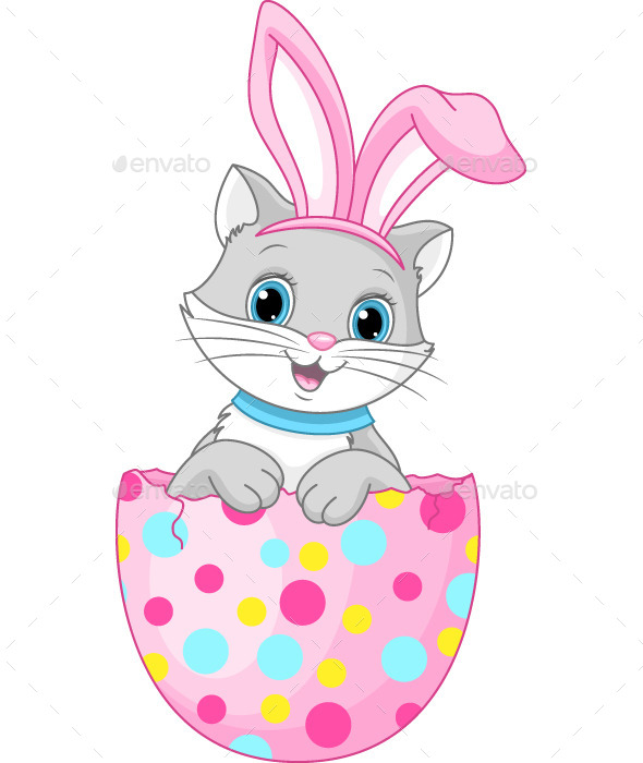GraphicRiver Easter Cat 10954488 GraphicRiver Easter Cat 10954488