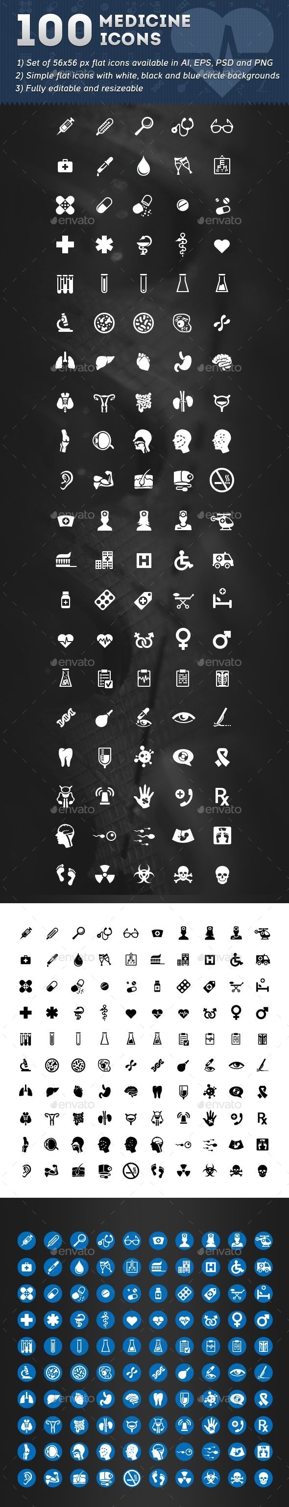 GraphicRiver 100 Medicine Icons 10955112 GraphicRiver 100 Medicine Icons 10955112