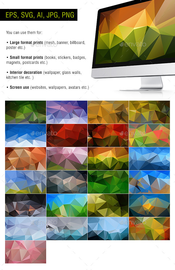 GraphicRiver Polygon Backgrounds Natural #1 Pack of 25 10955497 GraphicRiver Polygon Backgrounds Natural #1 Pack of 25 10955497
