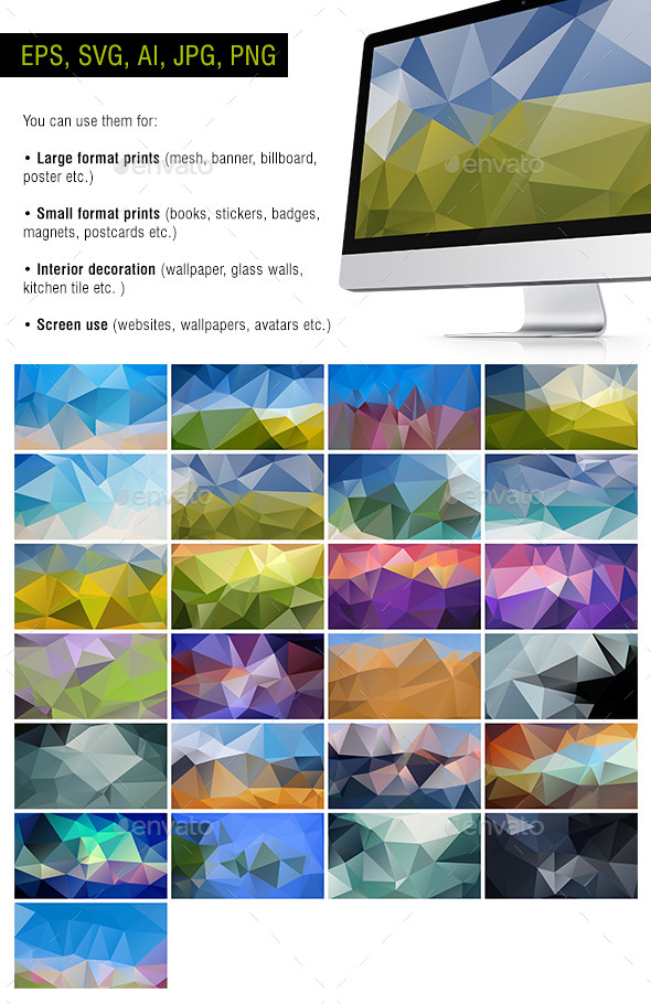 GraphicRiver Polygon Backgrounds Natural #2 Pack of 25 10955612 GraphicRiver Polygon Backgrounds Natural #2 Pack of 25 10955612