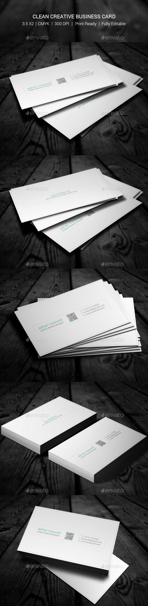 GraphicRiver Clean Creative Business Card 10955632 GraphicRiver Clean Creative Business Card 10955632