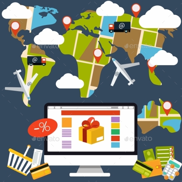GraphicRiver Shopping Process and Delivery 10955902 GraphicRiver Shopping Process and Delivery 10955902