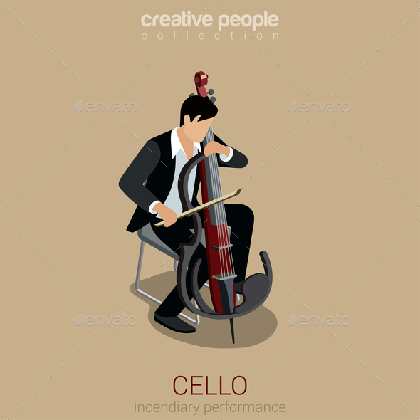 GraphicRiver Cello Musician 10957351 GraphicRiver Cello Musician 10957351