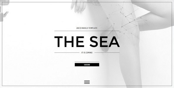 The Sea || Responsive Coming Soon Page