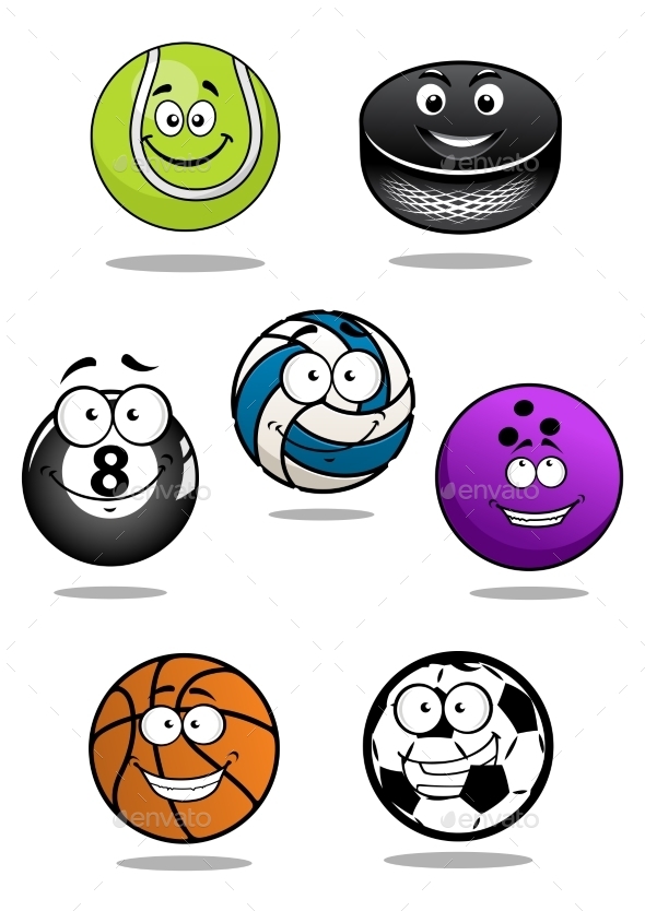 GraphicRiver Cartoon Sports Equipment 10958227 GraphicRiver Cartoon Sports Equipment 10958227