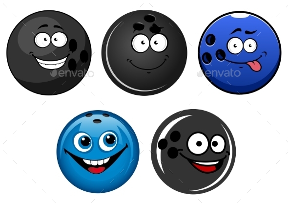 GraphicRiver Bowling Ball Cartoons 10958259 GraphicRiver Bowling Ball Cartoons 10958259