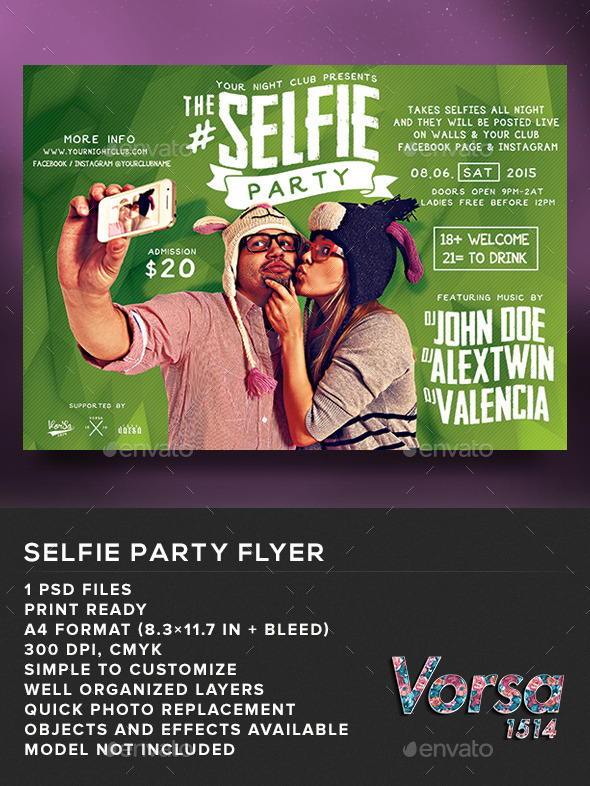 GraphicRiver The Selfie Party Flyer 10958268 GraphicRiver The Selfie Party Flyer 10958268