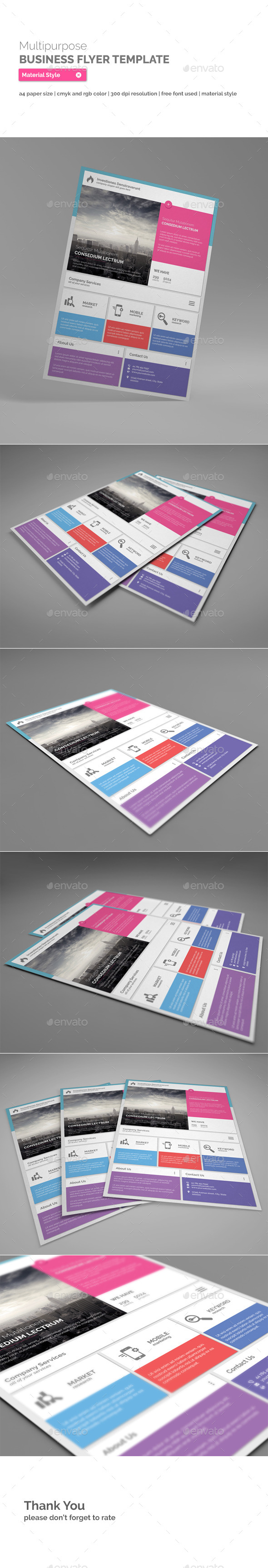 GraphicRiver Multipurpose Business Flyer Material Style 10919983 GraphicRiver Multipurpose Business Flyer Material Style 10919983