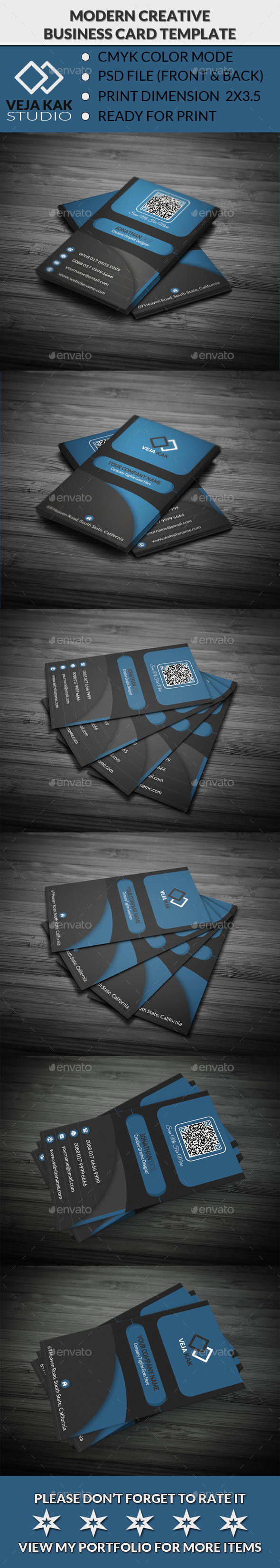 GraphicRiver Modern Creative Business Card 10961599 GraphicRiver Modern Creative Business Card 10961599