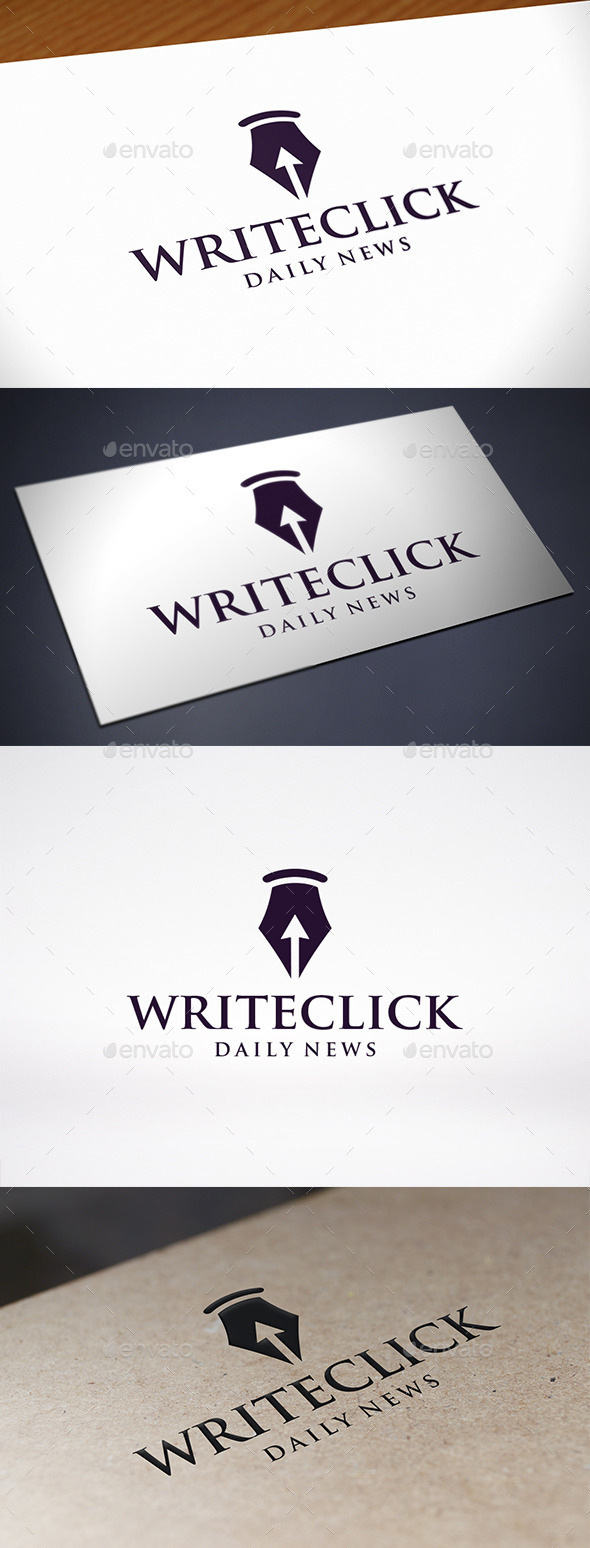GraphicRiver Pen Click Logo Template 10961607 GraphicRiver Pen Click Logo Template 10961607