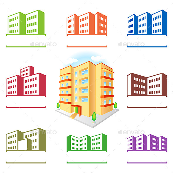 GraphicRiver Multistoried Building Site Icons Set 10962006 GraphicRiver Multistoried Building Site Icons Set 10962006