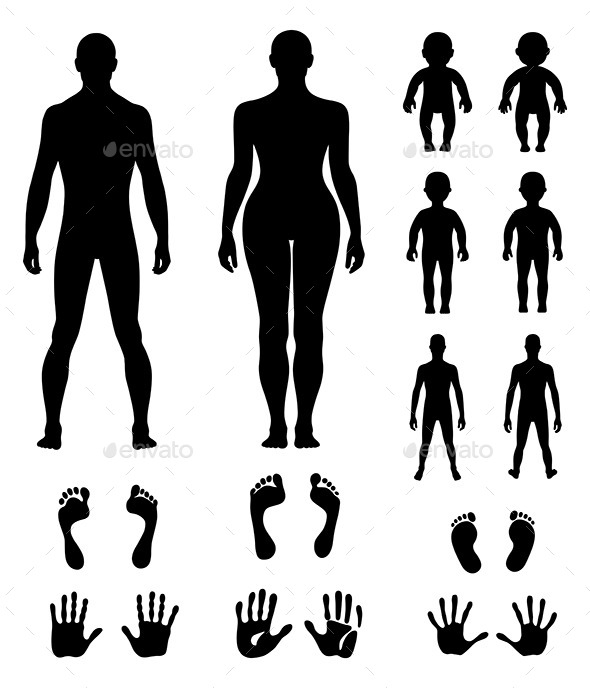 GraphicRiver Human Silhouette Set 10962053 GraphicRiver Human Silhouette Set 10962053