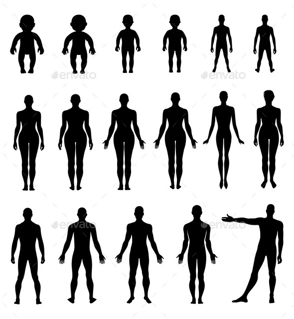 GraphicRiver Human Silhouette Set 10962065 GraphicRiver Human Silhouette Set 10962065