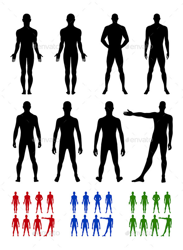 GraphicRiver Man Silhouette Set 10962078 GraphicRiver Man Silhouette Set 10962078