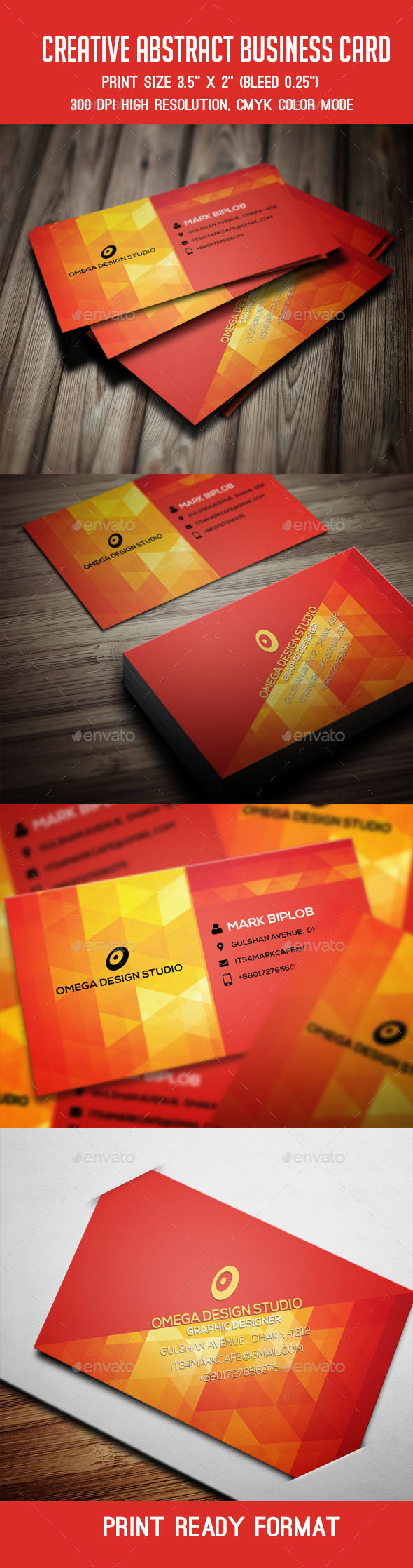 Creative Abstract Business Card Template (Creative)