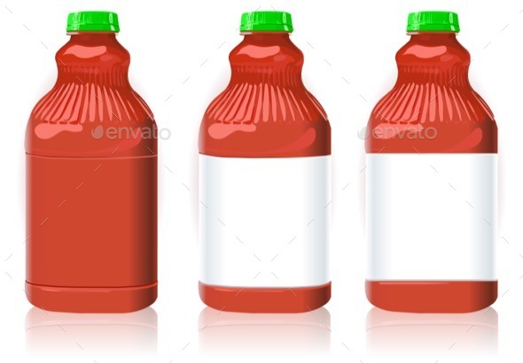 GraphicRiver Three Red Plastic Bottles with Generic Labels 10962798 GraphicRiver Three Red Plastic Bottles with Generic Labels 10962798