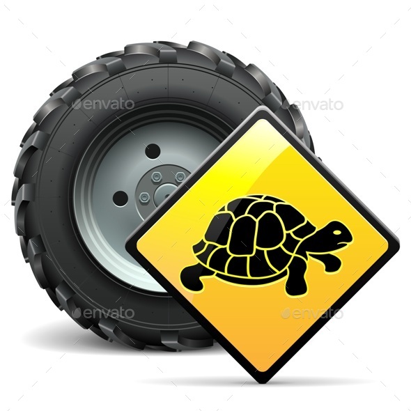 GraphicRiver Vector Tractor Wheel with Sign 10963631 GraphicRiver Vector Tractor Wheel with Sign 10963631