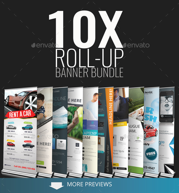 GraphicRiver 10x Roll-Up Banner Bundle 10919992 GraphicRiver 10x Roll-Up Banner Bundle 10919992