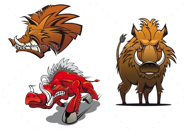 GraphicRiver Wild Boars 10963784 GraphicRiver Wild Boars 10963784