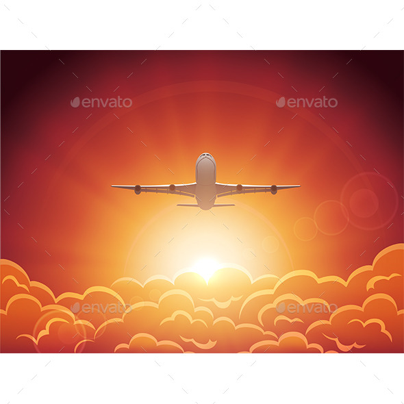 GraphicRiver Plane in the Sky 10963968 GraphicRiver Plane in the Sky 10963968