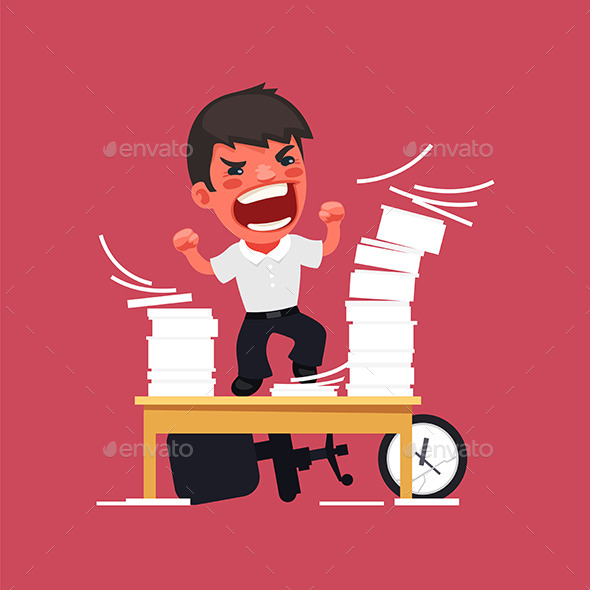 GraphicRiver Angry Manager Working at the Office 10957166 GraphicRiver Angry Manager Working at the Office 10957166