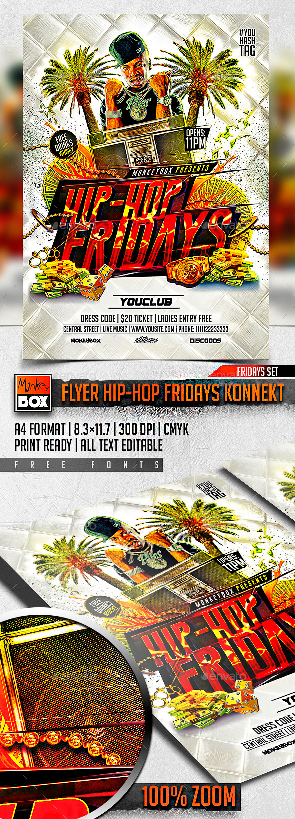 Flyer Hip-Hop Fridays Konnekt (Flyers)