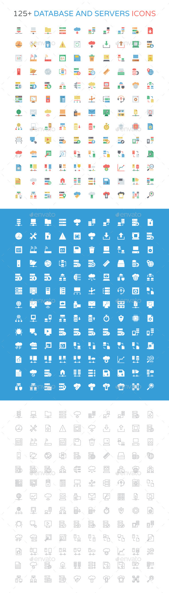GraphicRiver 125& Database and Server Icons 10964202 GraphicRiver 125& Database and Server Icons 10964202