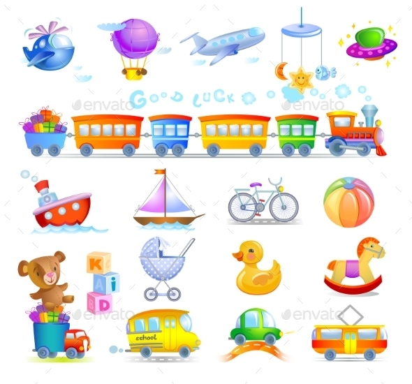 GraphicRiver Variety of Childrens Toys 10966482 GraphicRiver Variety of Childrens Toys 10966482