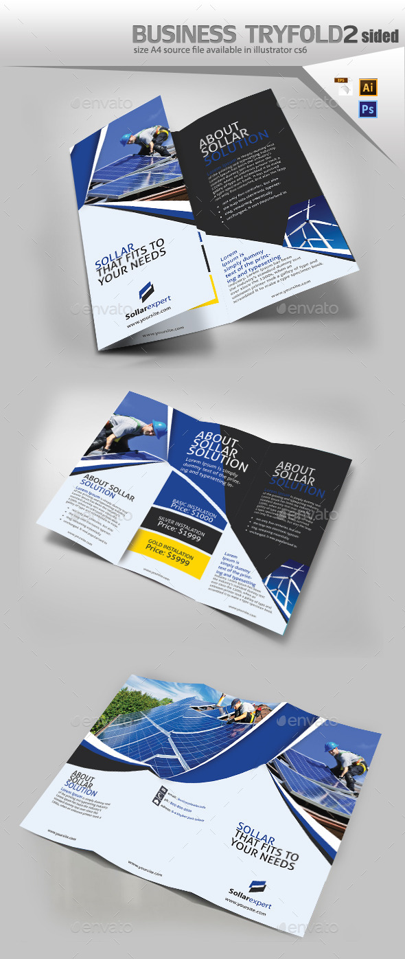 GraphicRiver Solar Panel Trifold Double Sided 10966569 GraphicRiver Solar Panel Trifold Double Sided 10966569