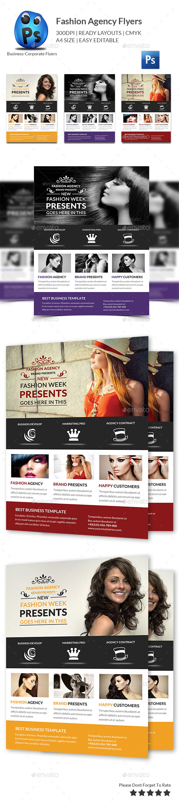 Fashion Agency Flyer Print Templates (Corporate)