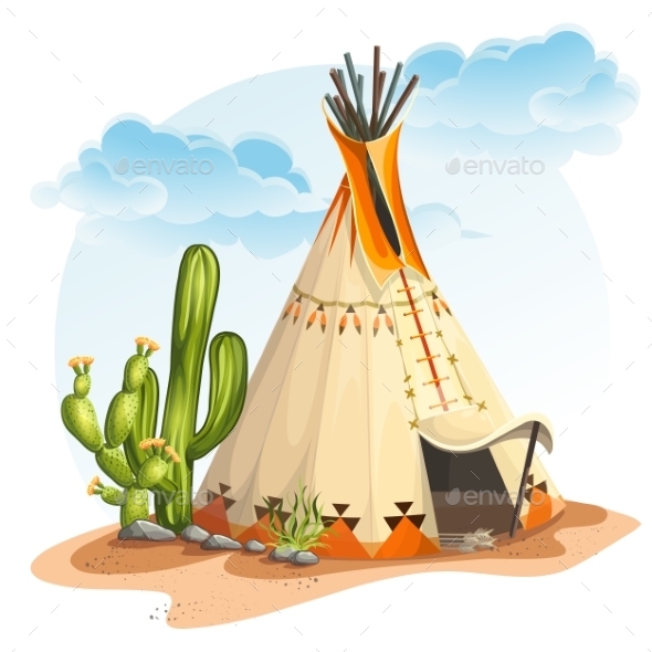 GraphicRiver Illustration of the North American Indian Tipi Hom 10967873 GraphicRiver Illustration of the North American Indian Tipi Hom 10967873