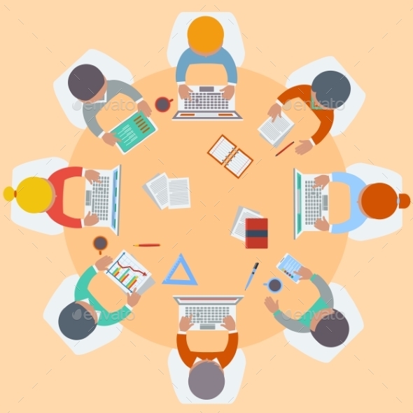 GraphicRiver Office Workers in Meeting 10968060 GraphicRiver Office Workers in Meeting 10968060